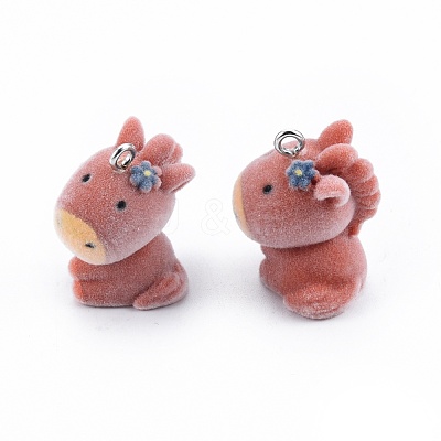 Opaque Resin Pendants RESI-T053-07-1