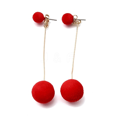 Iron Dangle Stud Earrings EJEW-D355-03G-02-1