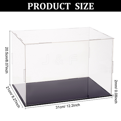 Transparent Plastic Minifigure Display Cases ODIS-WH0029-72C-1