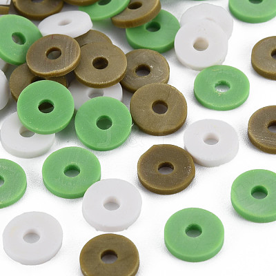 Handmade Polymer Clay Beads Strands CLAY-R089-8mm-T003-1