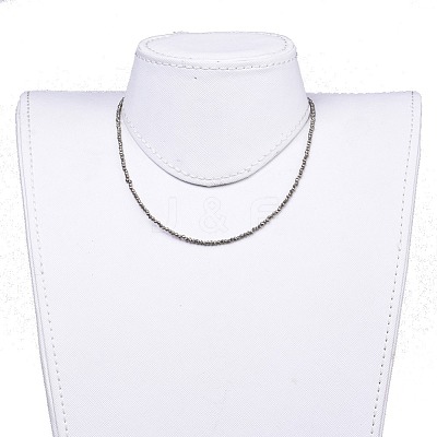 Natural Pyrite Beaded Necklaces NJEW-JN02492-03-1