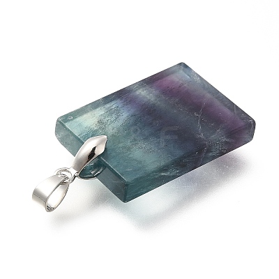 Natural Fluorite Pendants G-P487-05P-1