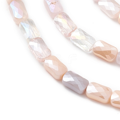 Gradient Color Electroplate Glass Bead Strands X-GLAA-E042-01E-1