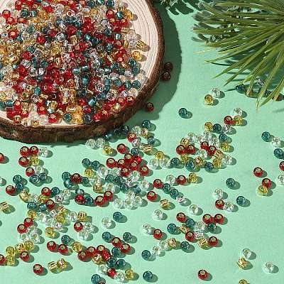 4 Colors 6/0 Christmas TOHO Round Seed Beads SEED-X0058-23-1