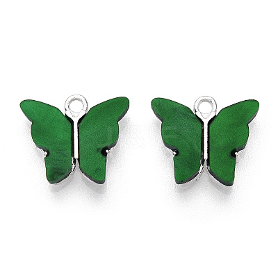Alloy Acrylic Pendants ENAM-R136-01I-S-1