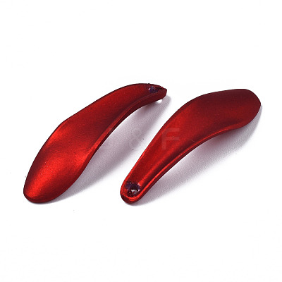 Rubberized Style Opaque Acrylic Pendants ACRP-T010-04-1