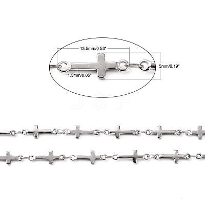 Tarnish Resistant 304 Stainless Steel Link Chains CHS-K001-68-1