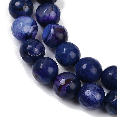 Natural Agate(Dyed & Heated) Beads Strands G-G079-A09-03-1