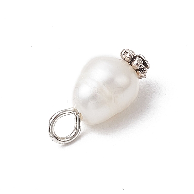 Natural Cultured Freshwater Pearl Rice Pendants PALLOY-JF03922-01-1