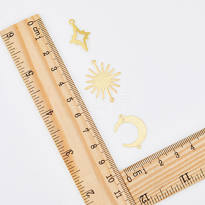 DIY Moon & Star & Sun Earring Making Kit KK-HY0003-49-1