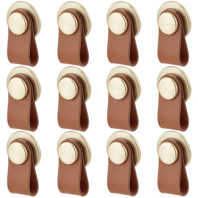 Oval Leather Drawer Handles AJEW-WH0251-72-1