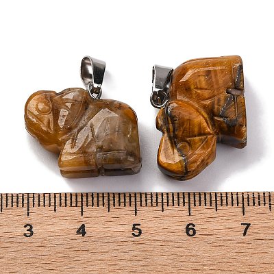 Natural Tiger Eye Pendants G-B127-05P-06-1