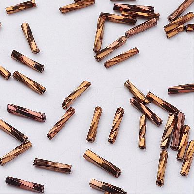 Glass Twisted Bugle Beads SEED-E002-9mm-881#-1