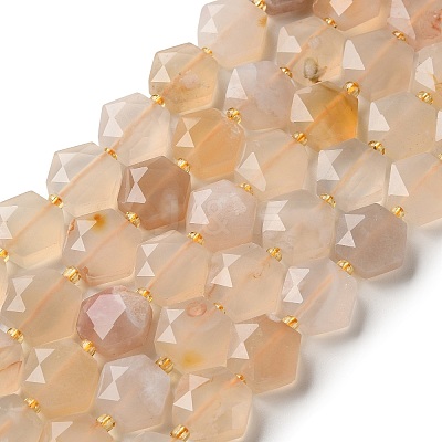Natural Cherry Blossom Agate Beads Strands G-H344-B01-01-1
