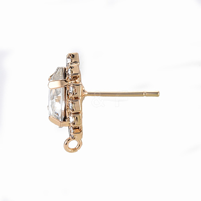 Brass Stud Earring Findings KK-Q253-009-1