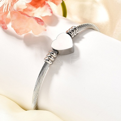 Tarnish Resistant 316 Surgical Stainless Steel Torque Bangles BJEW-D437-A37-P-1