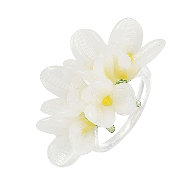 Handmade Lampwork Finger Rings RJEW-P158-01-1