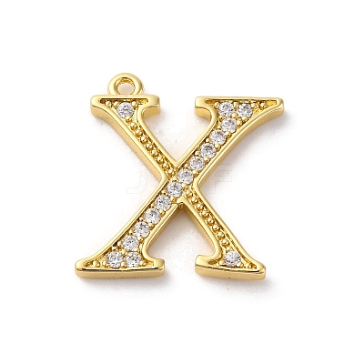 Rack Plating Brass Micro Pave Cubic Zirconia Pendant KK-H449-76G-20-1