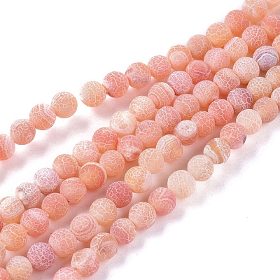 Natural Weathered Agate Beads Strands G-L534-07-6mm-1