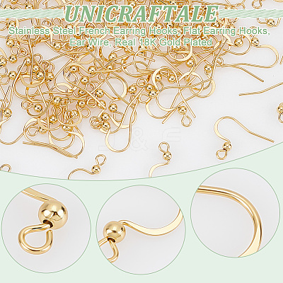 100Pcs 304 Stainless Steel French Earring Hooks STAS-UN0058-79-1