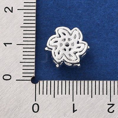 Rack Plating Brass Micro Pave Cubic Zirconia Beads KK-Z082-01S-1