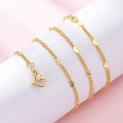 Brass Curb Chains Necklaces for Women NJEW-D302-07G-1