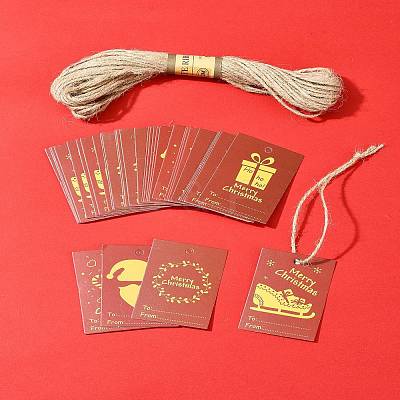 100Pcs Rectangle Paper Gift Tags CDIS-FS0001-19A-1