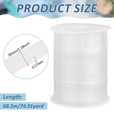 68.5m Tpu-20 Semi-transparent TPU Water Cleaning Mark AJEW-BC0008-68A-1