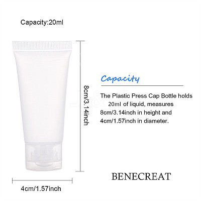 20ml Matte PE Plastic Refillable Flip Top Cap Bottles X1-MRMJ-WH0024-01A-1