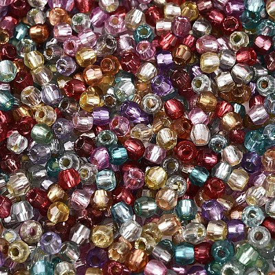 Silver Lined Glass Seed Beads SEED-T007-18A-01-1