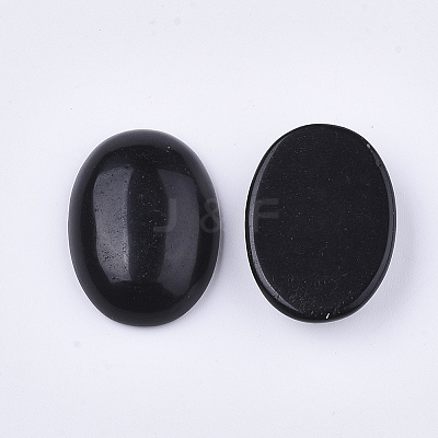 Natural Black Obsidian Cabochons X-G-S349-25A-02-1