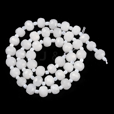 Natural White Jade Beads Strands G-H057-A22-07-1