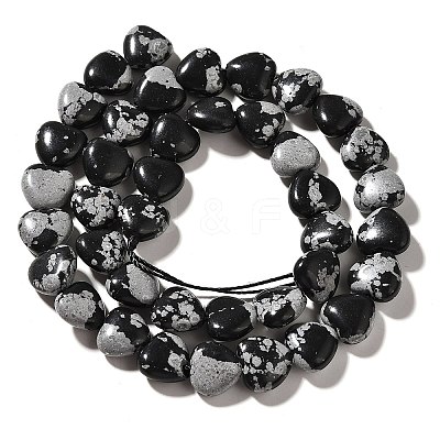Natural Snowflake Obsidian Beads Strands G-R190-10mm-51-1