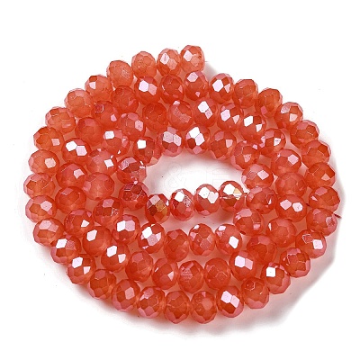 Baking Electroplate Glass Beads Strands DGLA-A039-J10mm-B01-1