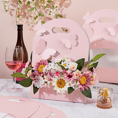 Butterlfy Paper Floral Boxes CON-WH0001-62B-01-1