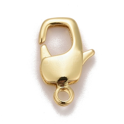 Brass Lobster Claw Clasps KK-M229-70G-1