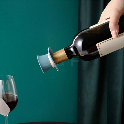 3Pcs 3 Colors Silicone Red Wine Bottle Stoppers SIL-WR0001-03-1