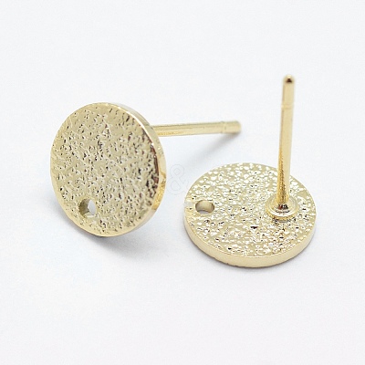 Brass Stud Earring Findings KK-F728-22G-NF-1