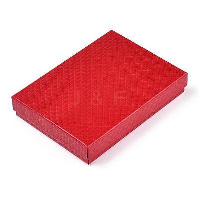 Rhombus Textured Cardboard Jewelry Boxes CBOX-T006-01D-1