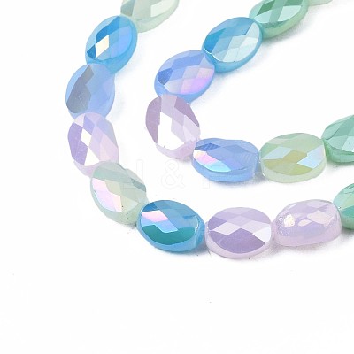Electroplate Glass Beads Strands EGLA-S194-17E-1