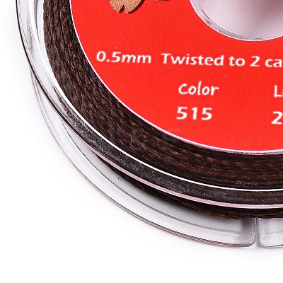 2-Ply Round Waxed Cotton Thread Cords YC-T004-01A-08-1