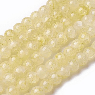 Spray Painted Glass Beads Strands X-GLAA-A038-C-41-1