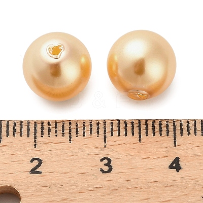 Baking Paint Pearlized Glass Pearl Round Beads HY-Q001-02A-1