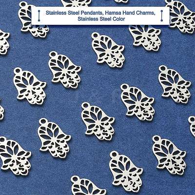 30Pcs 201 Stainless Steel Pendants STAS-CJ0002-36-1