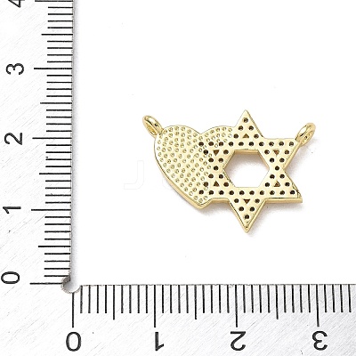 Brass Micro Pave Clear Cubic Zirconia Connector Charms KK-CBA56EF-08G-1