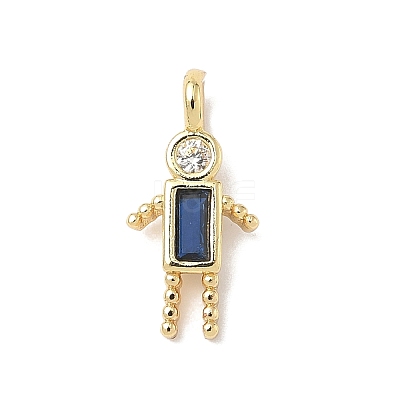 Brass Micro Pave Cubic Zirconia Pendants ZIRC-I356-17G-A03-1