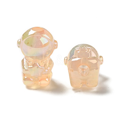 UV Plating Rainbow Iridescent Acrylic Beads PACR-M002-06-1