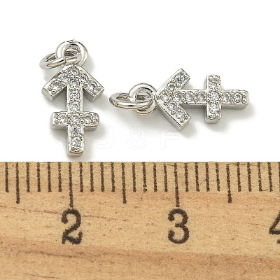 Rack Plating Brass Micro Pave Cubic Zirconia Pendants KK-K386-02H-P-1
