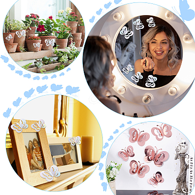 3Set 3D Butterfly PVC Mirrors Wall Stickers DIY-CN0001-85B-1
