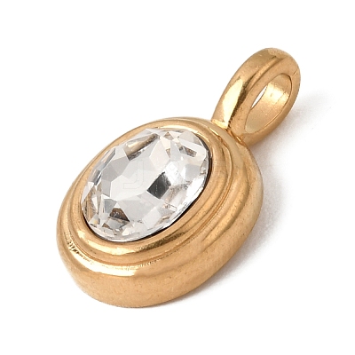 304 Stainless Steel with Rhinestone Pendants SA-CBAA9A2-13G-04-1
